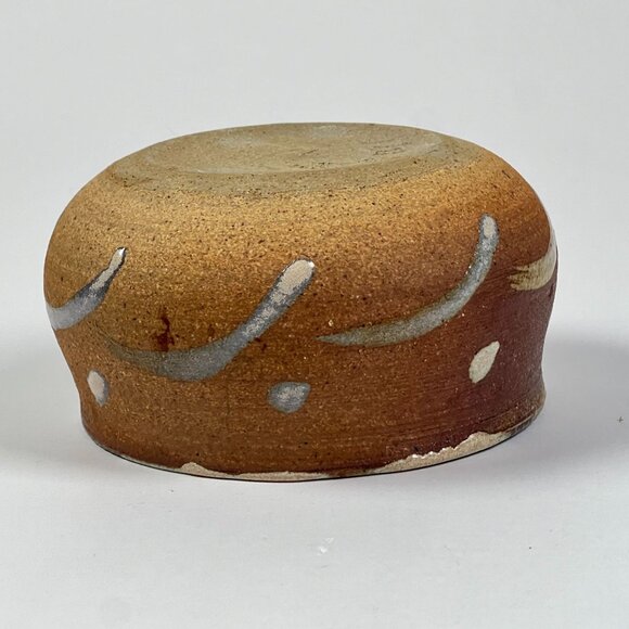 Rustic Handmade Pottery Bowl With Decorative Glaze 5" Wide & 3" Tall - Picture 3 of 6